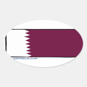 Sticker Ovale Drapeau national du Qatar