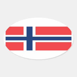 Sticker Ovale Drapeau norvégien