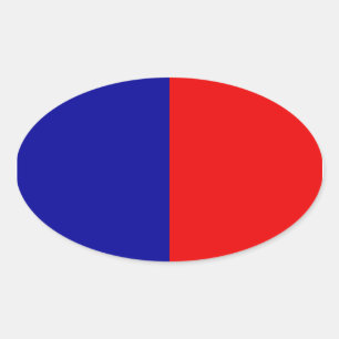 Sticker Ovale Drapeau Paris