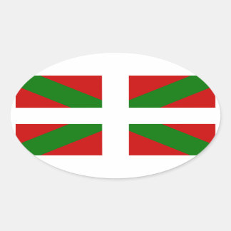 Sticker Ovale Drapeau pays Basque euskadi
