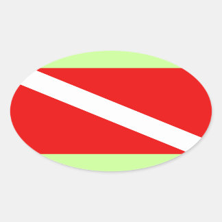Sticker Ovale Drapeau Scuba