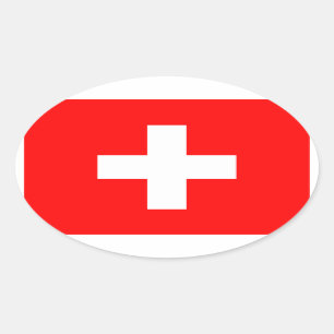 Sticker ovale Drapeau Suisse