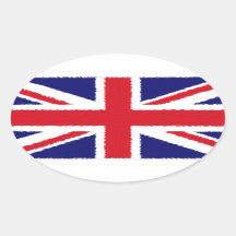 Drapeau Union Jack peint en bordure floue