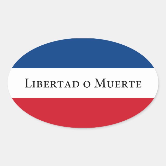 Sticker Ovale Drapeau Uruguay/Uruguay 33. Libertad Muerte (Devant)