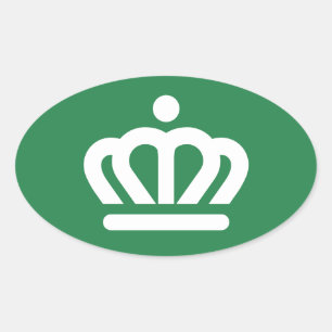 Sticker Ovale Drapeau (variante) de Charlotte, NC