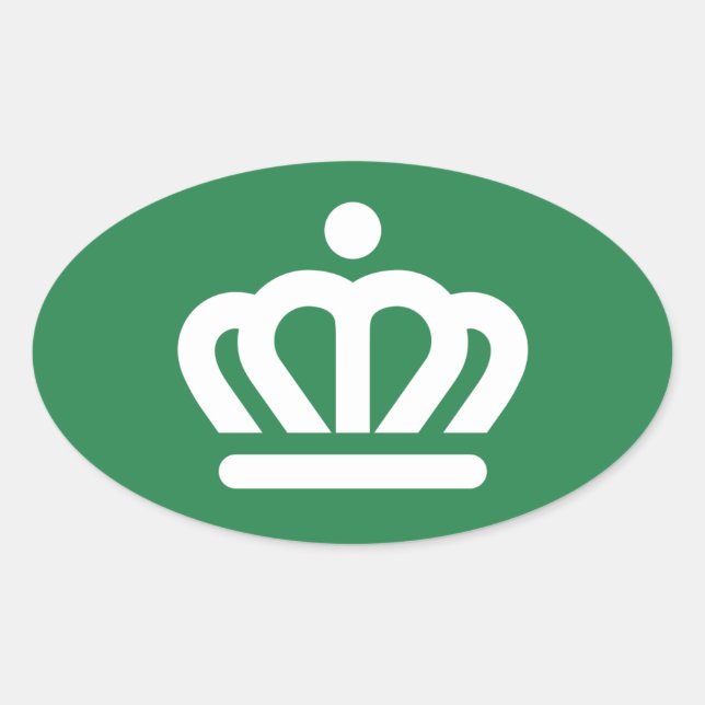 Sticker Ovale Drapeau (variante) de Charlotte, NC (Devant)