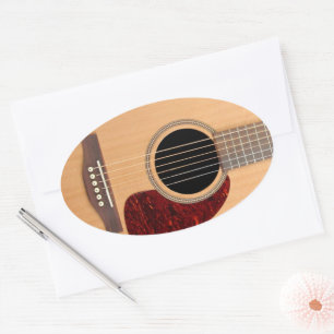 Sticker Ovale Dreadnoud Acoustique 6 cordes Guitare