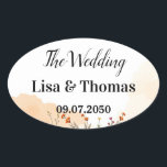 Sticker Ovale Dreamcatcher Macrame Wedding<br><div class="desc">Inspire your decor with this seamless Bohemian wedding pattern highlighting dreamcatchers hanging from branches,  feather accents,  macrame patterns,  flowing lace,  wildflowers,  vintage lanterns,  nomadic rugs,  sunset terracotta and sage greens,  ethereal mist,  henna motifs,  and woven wood in a free-spirited,  natural setup.</div>