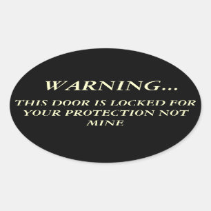 Sticker Ovale Droites d'arme à feu