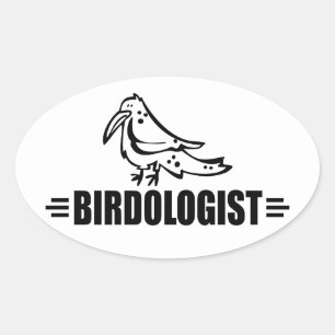 Sticker Ovale Drôle d'oiseau
