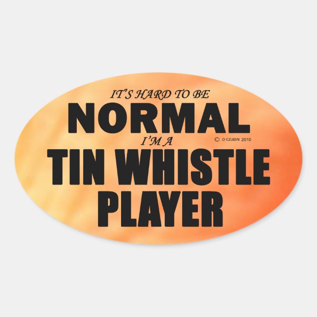 Sticker ovale du lecteur de sifflet normal (Devant)