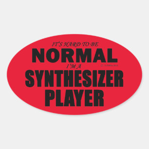 Sticker ovale du lecteur synthétiseur normal