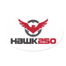 Sticker ovale du logo Hawk 250