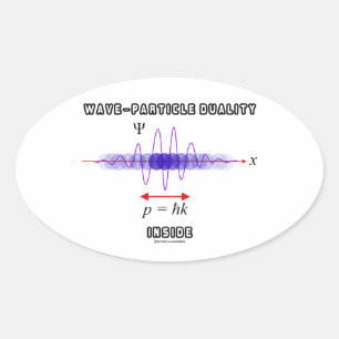Sticker Ovale Dualité des particules dans l'incertitude Principe