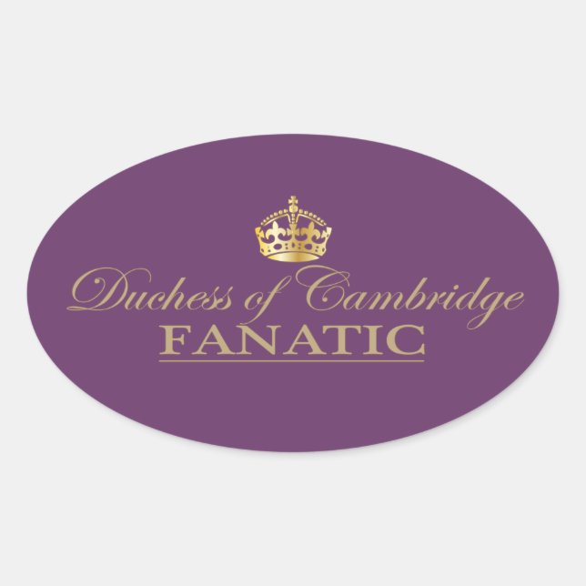 Sticker Ovale Duchesse de Cambridge Fanatic (Devant)
