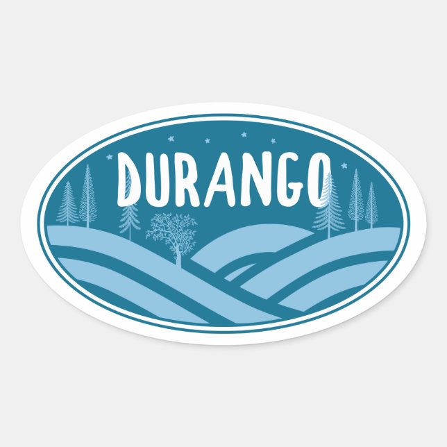 Sticker Ovale Durango Colorado Extérieur (Devant)