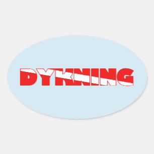 Sticker Ovale Dykning (danois)