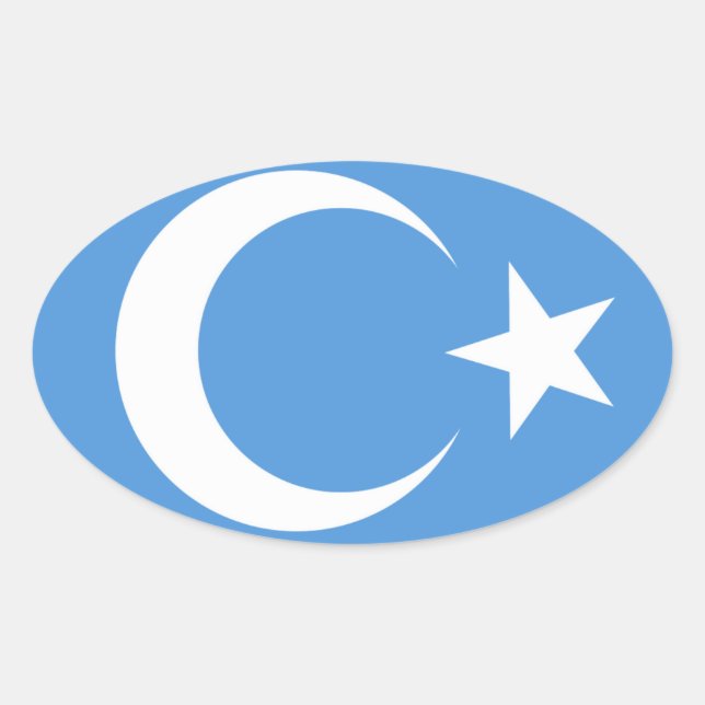 Sticker Ovale East Turkestan (Devant)