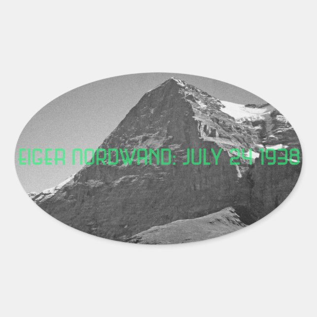 Sticker Ovale Eiger Mountain Climat North Face (Devant)