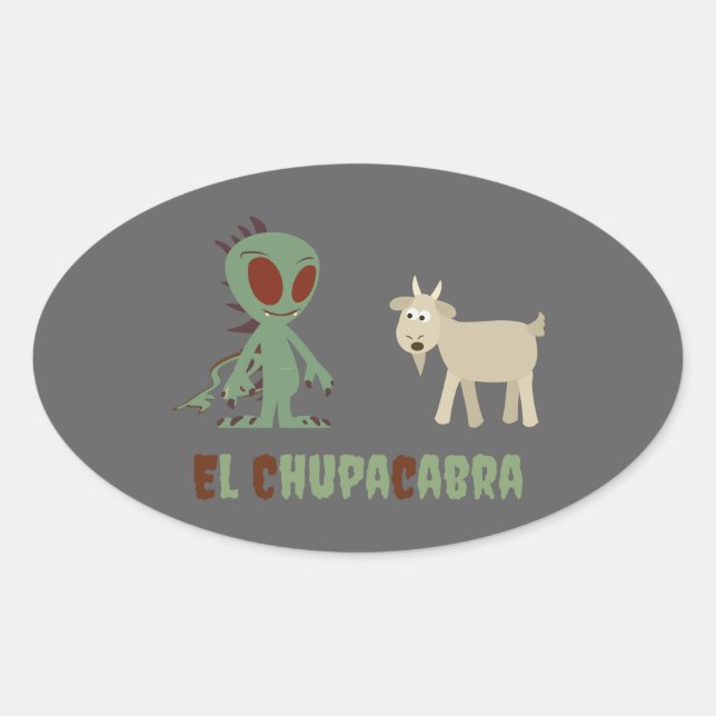 Sticker Ovale El Chupacabra (Devant)