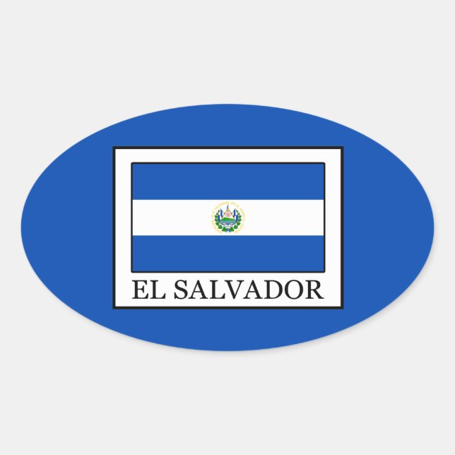Sticker Ovale El Salvador (Devant)