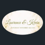 Sticker Ovale Elegant Botanical Wedding<br><div class="desc">Elegant Botanical Wedding stickers</div>