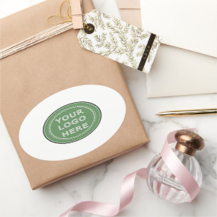 Sticker Ovale Élégant, contemporain, poli et personnalisable.