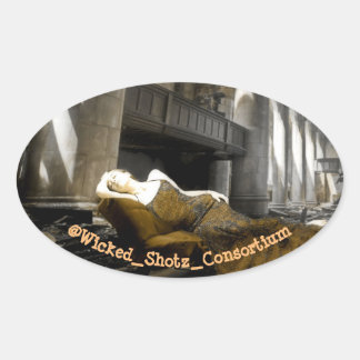 Sticker Ovale Elle reste