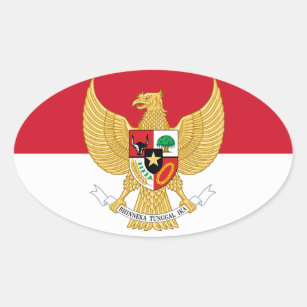 Sticker Ovale emblème de l'indonésie