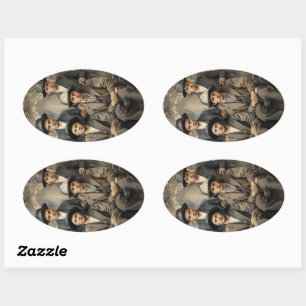 Sticker Ovale Emmet Dalton, Jesse James, Jesse Evans cow-boys ar