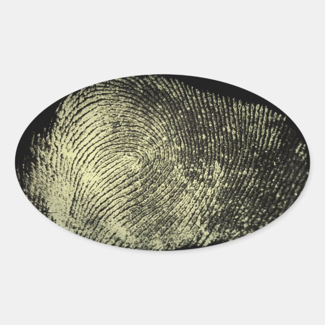 Sticker Ovale Empreinte de boucle inversée (Devant)