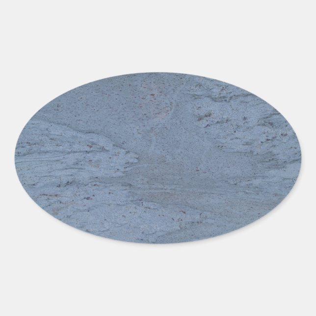 Sticker ovale en marbre bleu (Devant)