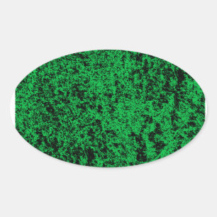 Sticker ovale en marbre noir et vert