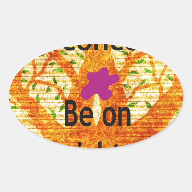 Sticker Ovale Enraciné dans la droiture Baobab perspective Vinta (Devant)