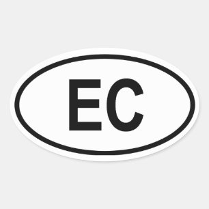 Sticker Ovale Equateur "CE"