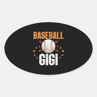 Sticker Ovale Équipe de baseball Gigi Famille de jumelage Sports
