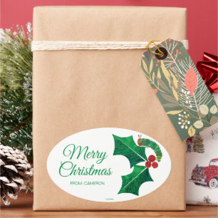 Sticker Ovale Eric Carle Christmas Caterpillar