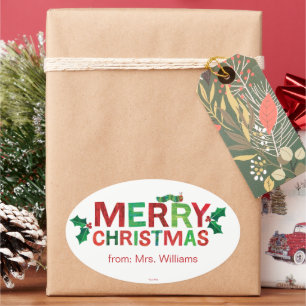 Sticker Ovale Eric Carle   Joyeux Noël