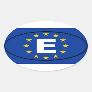 Sticker Ovale Espagne - Union européenne