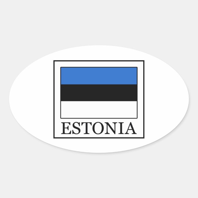 Sticker Ovale Estonie (Devant)
