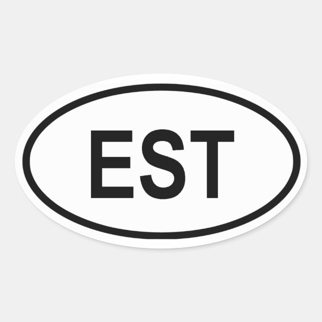Sticker Ovale Estonie "EST" (Devant)