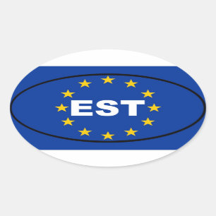 Sticker Ovale Estonie - EST - Union européenne