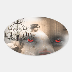 Sticker Ovale Et puis il a vu la lune