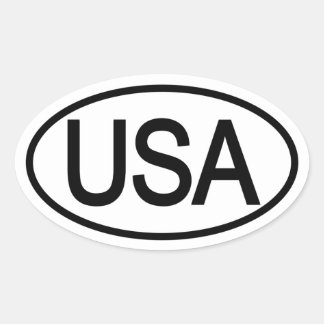Sticker Ovale États-Unis Pays d'origine Décal ovale
