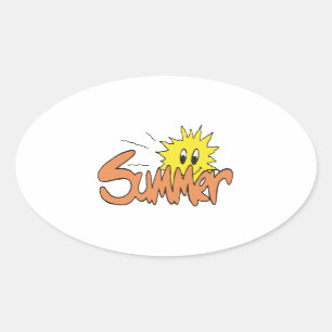 Sticker Ovale Été 5
