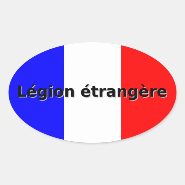 Sticker Ovale Étrangère de Légion (Devant)