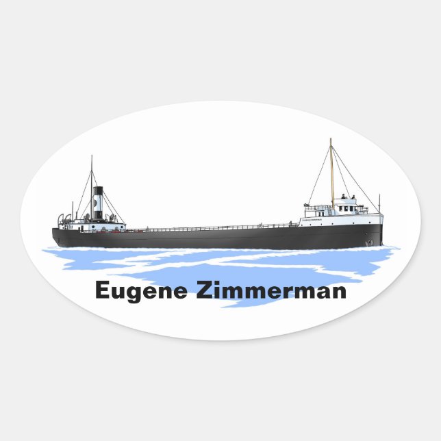Sticker Ovale Eugene Zimmerman, cargo des Grands Lacs (Devant)
