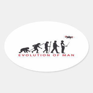 Sticker Ovale évolution of contrôles drone