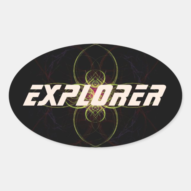 Sticker Ovale Explorateur spatial Par Alexandra Cook aka Linanda (Devant)