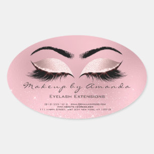 Sticker Ovale Eyelash Extension Ronde Maquillage Artiste Beauté 